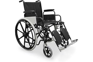 QUIRUMED Fauteuil roulant Wellcore en acier avec repose-pieds relevable