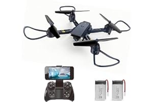 LEOM X29 RC Drones with 1080P HD Camera for Adults, RC Quadcopter WiFi FPV Live Video, Altitude Hold, Headless Mode, One Key Take Off Kids or Beginners 2 Batteries, Upgraded Version (Black)