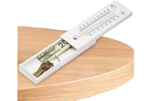Cacher Une clé d'extérieur – Boîte à Monnaie Murale cachée, Faux thermomètre caché, boîte de Verrouillage secrète pour Serrure à Code de Maison Geteawily
