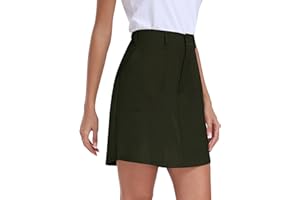 MoFiz Women's Tennis Skirt Athletic Golf Sports Skort Lightweight Running Workout Built-in Shorts with Pockets