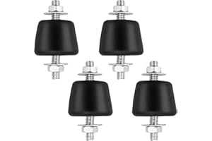 Rierousy 4 Stück Gummilager Schwingungsdämpfer M8 für Klimaanlage Außeneinheit, Antivibrationsfüße Gummidämpfer, Rutschfeste Vibrationsdämpfer für Wandhalterung Klimagerät