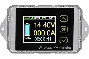 AILI Tester digitale LCD con monitor di tensione per batteria wireless CC 0 ~ 400 V -300 A ~ + 300 A Watt
