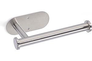 AFFIXARC Self Adhesive Toilet Roll Holder Wall Mounted, 2-in-1 Installation with 3M VHB Tape or Screws, Stainless Steel Brushed Finish, No Drill, Waterproof and Rust Resistant Stick on Toilet Paper Holder