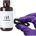 RESIONE F69 Flexible 3D Printer Resin, 405nm UV-Curing DLP LCD MSLA Resin Rubber Like TPU Like Photopolymer Resin for LCD Printing (Black 500g)