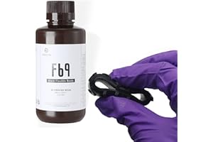 RI RESIONE RESIONE F69 Flexible 3D Printer Resin, 405nm UV-Curing DLP LCD MSLA Resin Rubber Like TPU Like Photopolymer Resin for LCD Printing (Black 500g)
