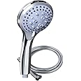 AquaHomeGroup 3 in 1 Faucet Handheld Shower Head, High Pressure Hand Shower Heads, Detachable Showerheads, Double-Sided Shower_Silver (Chrome)