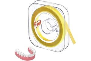 HBERCAI 1 Volúmenes de Papel de Lija Dental Amarillo,20μm Papel de Tiras de Pulido Dental para Limpiar los Dientes Herramientas de Cuidado Bucal,Pulido de Eliminador de Sarro Humano,Cinta Dental-4 mm x 6 m