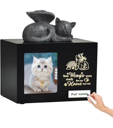 Urna Funeraria Per Gatti In Alluminio - Memoriale Per Animali Domestici, Capacità 0.5L - Foto 2