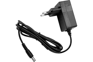 OcioDual Adaptateur Secteur 12V 1A, Connecteur DC 5,5 x 2,5 mm, Noir, Prise Murale EU 2 Broches, Bloc d‘Alimentation, Chargeur pour Bandes LED, Routeur, Caméra