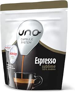 Kimbo Uno Espresso Sublime -Capsule Uno System- 6 Astucci da 16 Capsule (Totale 96 Capsule)