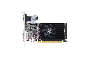Nuwo Scheda Grafica GT610 GT 610 2 GB DDR3 64 bit 810MHz, Scheda Video GPU per PC, DVI, HDMI, VGA, PCI Express 2.0, Supporta DirectX 11, Bulk