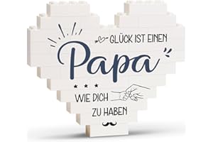 Greatabox Geschenk für Papa zum Weihnachten, Geburtstagsgeschenk für Papa von Tochter, Sohn, Geschenke für Vater zum Geburtstag, Valentinstag, herzförmiges Plakette-Dekoration