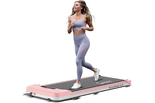 Cockatoo Smartpad 3.0 (3HP Peak) Walking Pad for Home with Remote, Max User Weight 90 Kg, Walkpad with Manual Adjustable 2 Incline Levels and 1-8 Km/Hr Speed Range, White and Pink