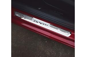 ENFILY 2 pièces de Protection de seuil de Porte de Voiture pour Opel Adam 2016-2019, Garniture de pédale d'usure de Couverture de seuil de pédale de Protection, Accessoires en Acier Inoxydable