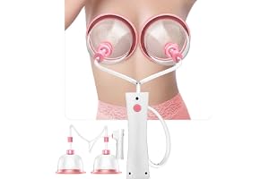 Electric Breast Enlargement Device, Female Chest Care Tool Accessories, Breast Enhancement Massager for Enlarge Breasts, Keep Breasts Firm and Elastic, Double Cup