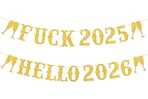 XIMINWZM Happy New Year Banner, New Years Eve Decorations 2026, New Year's Banner Party Decoration, Black Gold Happy New Year Bunting for News Year's Eve Party Accessories (Goldens)