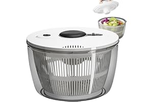 YUPEUOOE Essoreuse à Salade Professionnelle, 3/5L, Couverts à Salade Grande Capacité, Classic Essoreuse à Salade, Essoreuses à Salade Transparent, Essoreuse à légumes pour déshydrater, Gain de Place