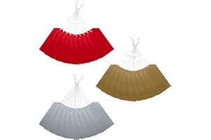 Hallmark Gift Tags, Pack of 30 in 3 Festive Colours, Red, Silver, Gold, Christmas, With Twine