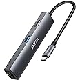 Anker Hub Adapter, 5-in-1 USB C Adapter with 4K USB C to HDMI, Ethernet Port, 3 USB 3.0 Ports, for MacBook Pro, iPad Pro, XPS, Pixelbook, and More