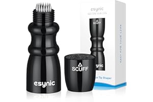 eSynic Popular Snooker Cue Tips Shaper 3 in 1 Pool Cue Tips Shaper Set Billiard Snooker Accessories Pool Cue Accessories Snooker Cue Tips Shaper 3 in 1 Tool - -Shaper, Scuffer, Aerator