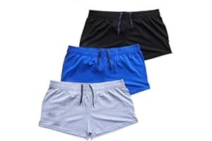 Muscle Alive Mens Gym Bodybuilding Workout Sports Shorts Fitness 3" Shorts Cotton