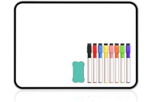 ‎QUEENLINK QUEENLINK Double Sided Magnetic Whiteboard, Dry Erase White Board, 21X30cm Small Lap Boards Kit Portable Mini Klassenzimmer Whiteboard für Studenten und Kinder