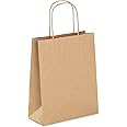 Lot De 50 Sacs En Papier Kraft 30x20x12,5cm - Alimentaire, Fond Plat - Pour Emballage Cadeaux, Pain, Fruits, Mariage, Noël - Marron écologique