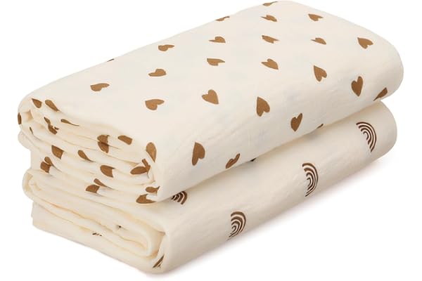 GSrenyu 2 Pcs Large Muslin Blanket 100x100cm