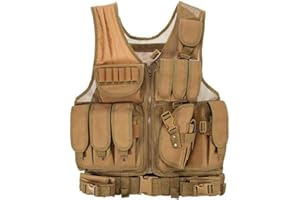 Gocher Gilet de Polyester Militaire Tactique Camping en Plein air Chasse Pêche Randonnée Airsoft Jeu de Guerre