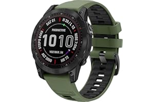 HATOLOVE Pasek kompatybilny z Garmin Fenix 7, 22 mm Quick Fit, silikonowy pasek zamienny do Garmin Fenix 8 47 mm / Fenix 7 Pro Solar / 7 Pro/7 Solar/6/6 Pro/6 Solar/5/5 Plus/Garmin Epix 2 47 mm/Forerunner
