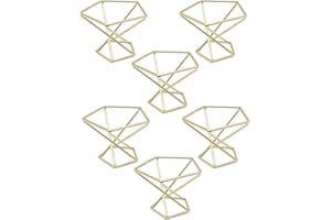 KVSERT 6 soportes geométricos para plantas de , estante de metal para plantas de , estantes para macetas Himmeli Decor Tillandsia