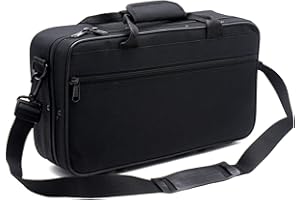 FUNFANG Clarinet Gig Bag, Bb Clarinet Case Gig Bag, Backpack Box Water-resistant 600D Foam Cotton Padding with Adjustable Single Shoulder Strap