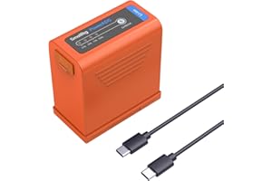 SMALLRIG Battery für NP-F970 10500mAh USB-C Kamera Akku für Sony NP-F970 F750 F550, PD 20W Schnellladung, 6H voll Aufgeladen, für Monitor, LED-Videoleuchte, Camcorder, Sender, Telefon, Orange – 4972
