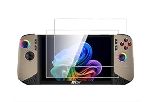 GIOPUEY [2 Pièces Verre Trempé Compatible avec MSI Claw 8 AI+, Verre à Haute Transmittance, Résistant Aux Rayures, Coque Compatible, Protection Écran pour MSI Claw 8 AI+