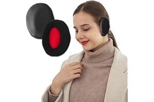 NJCXOLA Paraorecchie Donna e Uomo, Copri Orecchie Invernali, Scaldaorecchie Foderati in Pile, Protezione dal Vento/Freddo, Avvolgono Completamente l'Orecchio (Nero)