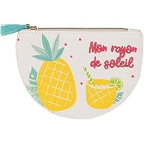 Portamonete In Cotone Draeger - Stampa Frutta Passion, Con Zip E Pompon - Foto 11