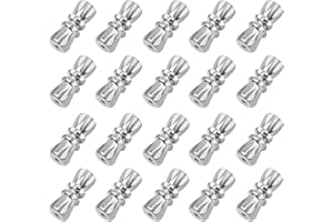 CPJJ 20 Pezzi Tappi Terminali Per La Gioielleria,Spingere I Fermagli Per Cuoio Corda Collana Bracciale per la Gioielleria Chiusure Braccialetti Chiusura Collana Tappi Terminali