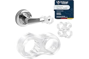 VABNEER Topes de Puerta – 10 Pack Tope de Puerta para Protección de Paredes y Muebles, Reducción de Ruido, Transparente, Fácil de Instalar, Protector Universal para Manijas de Puerta