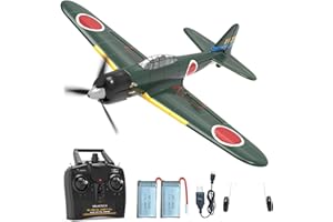 VOLANTEXRC RC Plane for Beginners, WWII A6M Zero Fighter 2.4GHz, 4CH Remote Control Airplane with Xpilot Stability & One Key Aerobatics, RC Planes for Adults