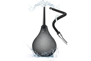 TheGreen Po Dusche Irrigator zur darmspülung - Klistiere Darmentleerung für Männer und Frauen, Inklusive 224ml Darmirrigation , Schwarzer Duschkopf 410mm Analdusch Klistier mit 4 Löcher Tragbares