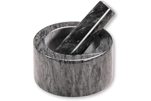 KESPER | Mörser, Material: Marmor, Maße: Ø 13 cm/Höhe: 8 cm, Farbe: Dunkelgrau | 71504