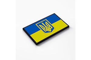 Patch Force - Patch in gomma con bandiera Ucraina (colorata) 8 x 5 cm – come distintivo per uniformi, giubbotto protettivo, borsa, giacca o zaino – Per esercito federale, polizia e militari