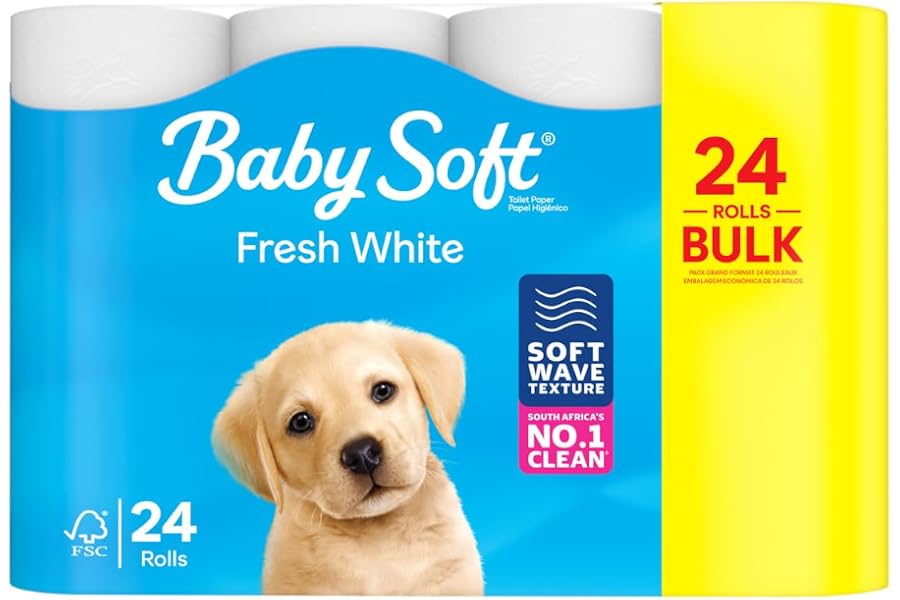 Baby Soft Fresh White 2 Ply Toilet Paper - Pack of 24