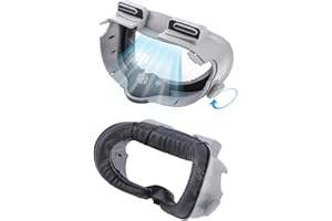 Nefuo Almohadilla facial compatible con accesorios Meta/Oculus Quest 3, cojín facial de poliuretano suave con almohadilla de nariz a prueba de fugas, perilla ajustable, repuesto de cojín facial para