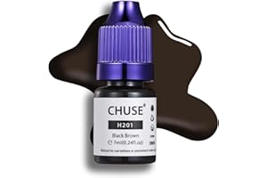 CHUSE Pigments liquides hybrides pour sourcils PMU 0,24 oz/7 ml (H201 Brun noir)