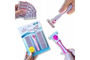 ANTEVIA MATÉRIAUX ANTEVIA - ręczna maszynka do golenia z 21 wkładami i schowkiem do ładowania| Głowica 3 SMAROWANE Ostrza | Elastyczna i obrotowa (Soft Touch)