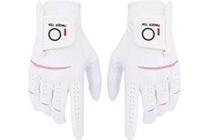 FINGER TEN Gants De Golf Femme Paire de Valeur ou Lot De 2, Gant Main Gauche Droite Temps pluvieux Confortable Doux Taille XS à XL