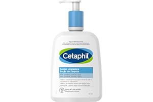 CETAPHIL Loción Limpiadora Facial 473ml, piel sensible, normal y seca, hidrata mientras limpia, gel limpiador facial sin perfume, no comedogénica
