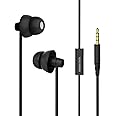 MAXROCK (TM) Total Soft SiliconHeadphones with Mic (Black)