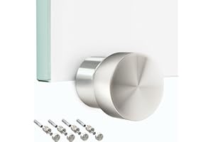 Raumhero Glasklemme Edelstahl (Komplettset 4 Stk.) - Universell für Plattenstärke 2,5-6mm - Klemmbefestigung für Glasbild, Alu Dibond, Spiegelhalterung & Spritzschutz Befestigung (5 mm Wandabstand)